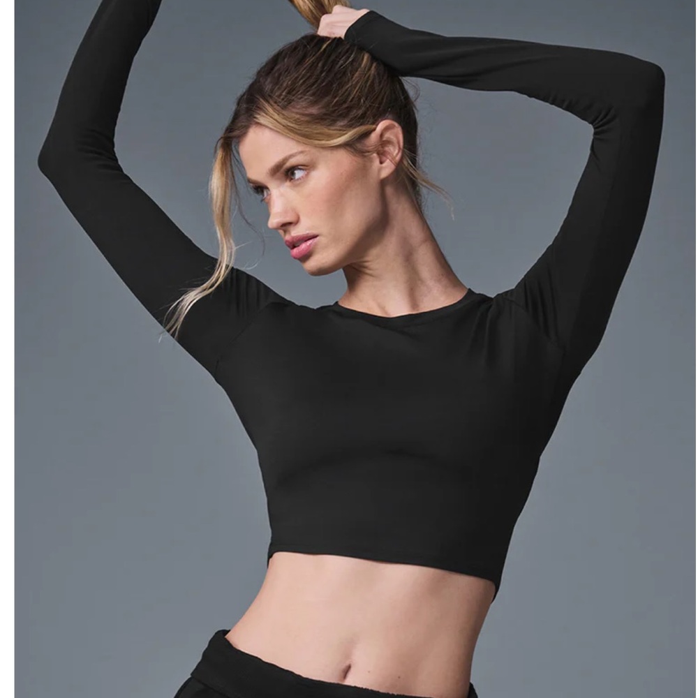 Alo Alosoft Crop Finesse Long Sleeve